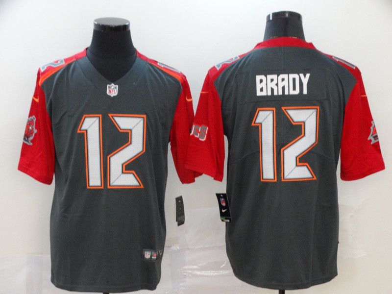 Men Tampa Bay Buccaneers #12 Tom Brady Grey Nike Limited Vapor Untouchable NFL Jerseys